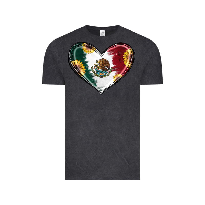 Sunflower Mexican Flag Heart Vintage Tee by RanaPortraitStore | Teevron