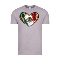 Vintage Zinc Sunflower Mexican Flag Heart Vintage Tee - RanaPortraitStore