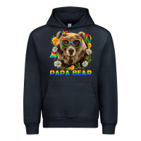 Navy Papa Bear Pride LGBTQ+ Urban Hoodie - BundleAndBundleShop