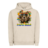Pigment French Oak Papa Bear Pride LGBTQ+ Urban Hoodie - BundleAndBundleShop