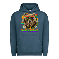 Pigment Midnight Navy Papa Bear Pride LGBTQ+ Urban Hoodie - BundleAndBundleShop