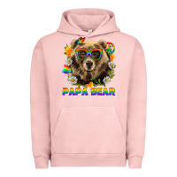 Pigment Salmon Papa Bear Pride LGBTQ+ Urban Hoodie - BundleAndBundleShop