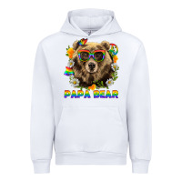White Papa Bear Pride LGBTQ+ Urban Hoodie - BundleAndBundleShop