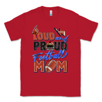 Red loud and proud football mom Classic Tee - Zillion Design Studio