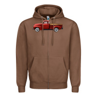 Chestnut western red truck right side view Zipper Hoodie - FaDigitalArtStudio