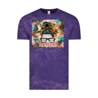Cloud Purple teacher messy bun tumbler Vintage Tee - BarkalooDesign