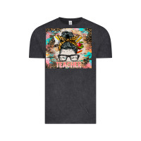 Vintage Black teacher messy bun tumbler Vintage Tee - BarkalooDesign