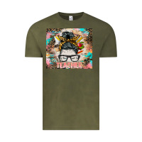 Vintage Olive teacher messy bun tumbler Vintage Tee - BarkalooDesign
