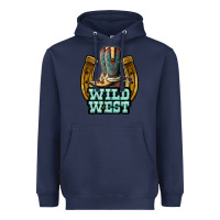 Navy wild west Heavyweight Hoodie - JahusDesignShop