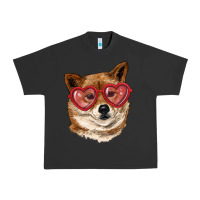 Shiba Inu With Love Glasses Urban Heavy Tee | Teevron