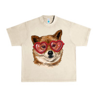 Sandshell shiba inu with love glasses Urban Heavy Tee - RanaPortraitStore