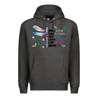 Charcoal Heather dragonfly smile tink give laugh love dream Premium Hoodie - MaliasSmallBusiness