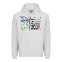 Dove Grey dragonfly smile tink give laugh love dream Premium Hoodie - MaliasSmallBusiness
