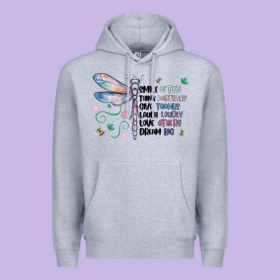 Dragonfly Smile Tink Give Laugh Love Dream Premium Hoodie Designed By Maliassmallbusiness