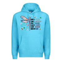 Ocean Blue dragonfly smile tink give laugh love dream Premium Hoodie - MaliasSmallBusiness
