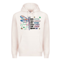 Pale Pink dragonfly smile tink give laugh love dream Premium Hoodie - MaliasSmallBusiness