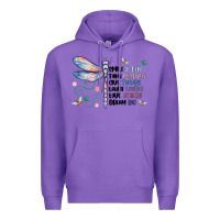 Purple dragonfly smile tink give laugh love dream Premium Hoodie - MaliasSmallBusiness
