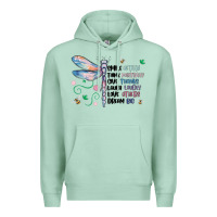 Seafoam dragonfly smile tink give laugh love dream Premium Hoodie - MaliasSmallBusiness