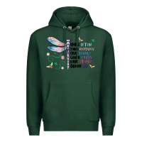Sports Green dragonfly smile tink give laugh love dream Premium Hoodie - MaliasSmallBusiness