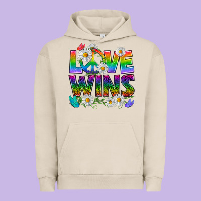 Pride Lgbtq+ Love Wins Urban Hoodie Designed By Bundleandbundleshop