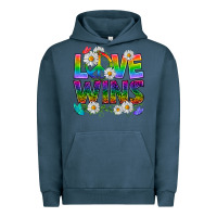 Pigment Midnight Navy Pride LGBTQ+ Love Wins Urban Hoodie - BundleAndBundleShop