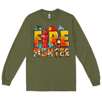 Army Green firefighter Long Sleeve Tee - Zillion Design Studio