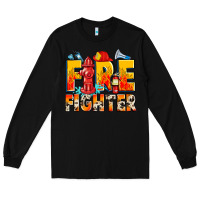 Black firefighter Long Sleeve Tee - Zillion Design Studio