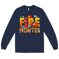 Navy firefighter Long Sleeve Tee - Zillion Design Studio