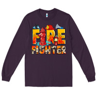 Plum firefighter Long Sleeve Tee - Zillion Design Studio