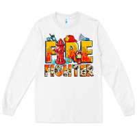 White firefighter Long Sleeve Tee - Zillion Design Studio