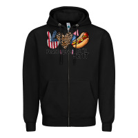 Black peace love let's get it Zipper Hoodie - CowhideDigitalArt