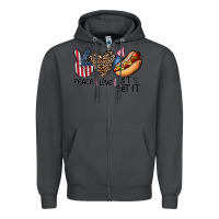 Smoke peace love let's get it Zipper Hoodie - CowhideDigitalArt