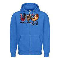 True Royal peace love let's get it Zipper Hoodie - CowhideDigitalArt