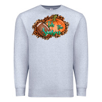 Heather Grey tis the season football pumpkin Premium Sweatshirt - AdoDesignShop