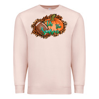Pale Pink tis the season football pumpkin Premium Sweatshirt - AdoDesignShop