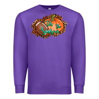 Purple tis the season football pumpkin Premium Sweatshirt - AdoDesignShop
