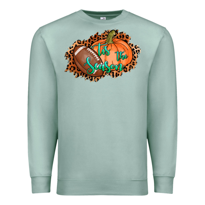 Tis The Season Football Pumpkin Premium Sweatshirt by AdoDesignShop | Teevron