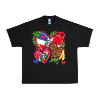 Black dominican republic  hearts Urban Heavy Tee - texasbilliewilder