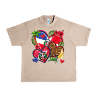 French Oak dominican republic  hearts Urban Heavy Tee - texasbilliewilder
