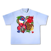 Grape Ice dominican republic  hearts Urban Heavy Tee - texasbilliewilder
