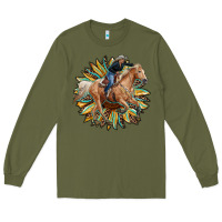 Army Green sunflower rodeo Long Sleeve Tee - RanaPortraitStore