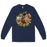 Navy sunflower rodeo Long Sleeve Tee - RanaPortraitStore