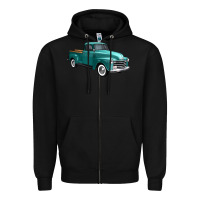 Black western truck 34 view Zipper Hoodie - FaDigitalArtStudio