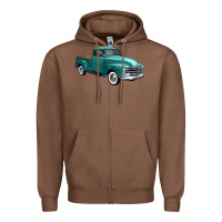 Chestnut western truck 34 view Zipper Hoodie - FaDigitalArtStudio