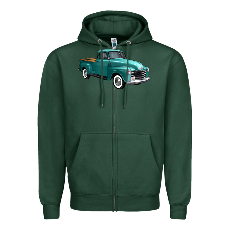 Western Truck 34 View Zipper Hoodie by FaDigitalArtStudio | Teevron