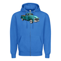 True Royal western truck 34 view Zipper Hoodie - FaDigitalArtStudio