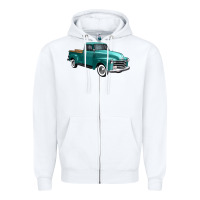 White western truck 34 view Zipper Hoodie - FaDigitalArtStudio
