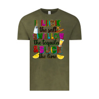 Vintage Olive I lick the salt swallow the tequila Vintage Tee - RanaPortraitStore