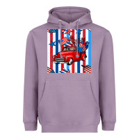 Lavender 4th of july seamless pattern truck Heavyweight Hoodie - BundleAndBundleShop