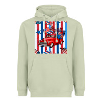 Matcha 4th of july seamless pattern truck Heavyweight Hoodie - BundleAndBundleShop